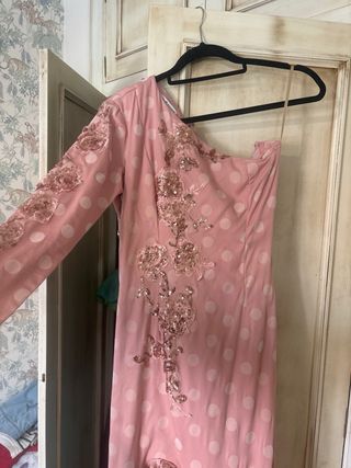 Vestido Flamenca Andrew Pocrid Lunares Rosa