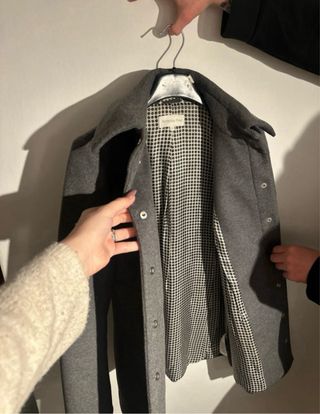 Cappotto Patrizia Pepe Grigio Melange Taglia 40