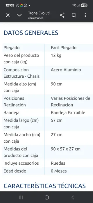 Trona Chicco Polly 2 en 1 Naranja