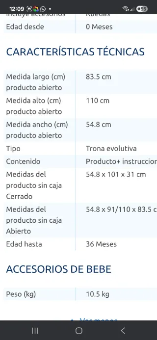 Trona Chicco Polly 2 en 1 Naranja