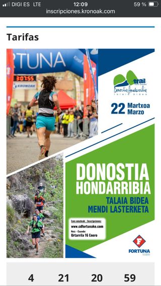 Donostia Hondarribia Trail 22 Marzo