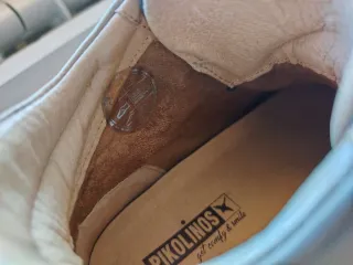 Botines de piel grises y azules