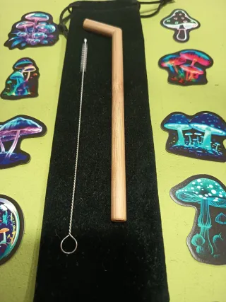 Tepi artesanal de bambú para Rapé