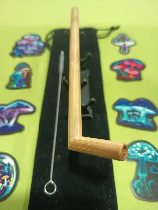 Tepi artesanal de bambú para Rapé