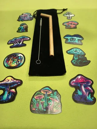 Tepi artesanal de bambú para Rapé