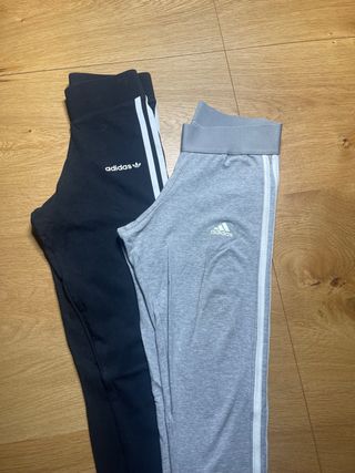 Adidas Leggings Deportivos Negro y Gris