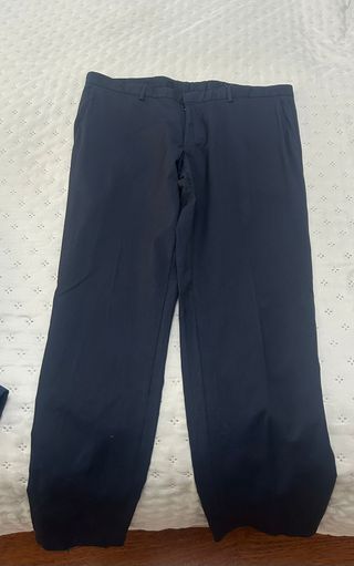 Traje de lana azul Massimo Dutti