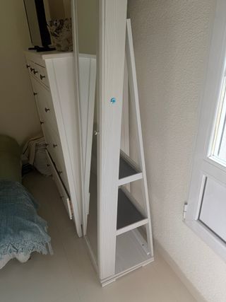 Espejo Joyero Giratorio Blanco