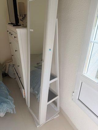 Espejo Joyero Giratorio Blanco