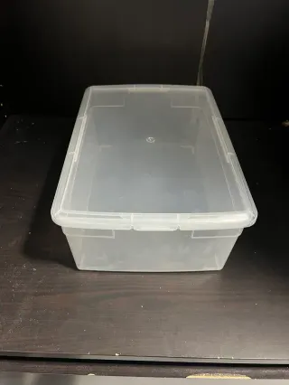 8 Cajas Plásticas Transparentes 34x23x13cm