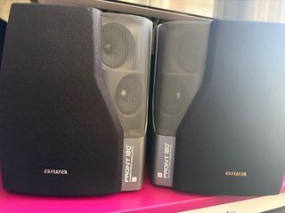 Altavoces Aiwa caja madera gris/negro