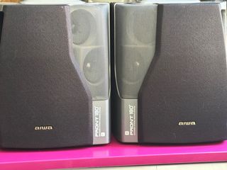 Altavoces Aiwa caja madera gris/negro