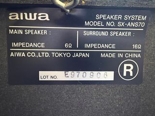 Altavoces Aiwa caja madera gris/negro