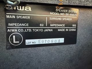 Altavoces Aiwa caja madera gris/negro