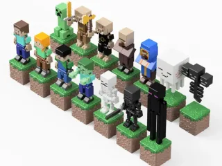 Figuras Minecraft para expositores