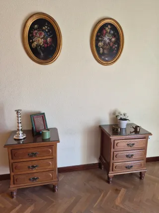 Cuadros Ovalados Florales Dorados