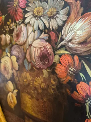 Cuadros Ovalados Florales Dorados