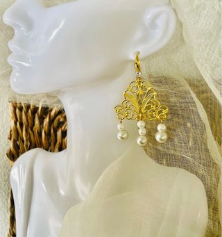 Pendientes Fallera Polcas Dorados