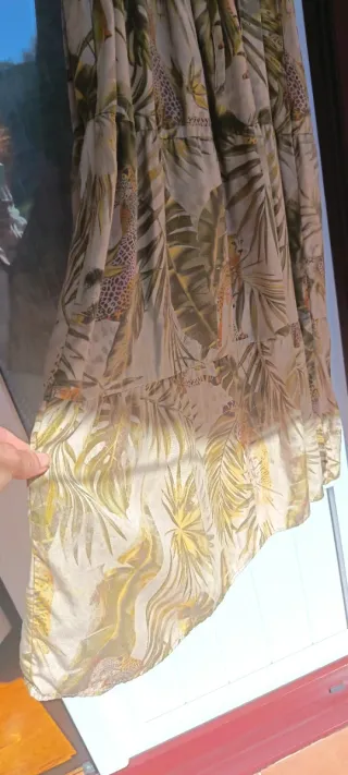 Vestido Desigual Estampado Tropical