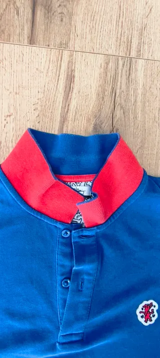 Polo uomo blu e rosso Keith Haring taglia M usata