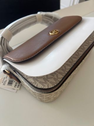 Bolso Michael Kors Marrón y Blanco Nuevo