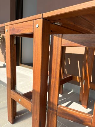 Mesa plegable jardín de madera. IKEA