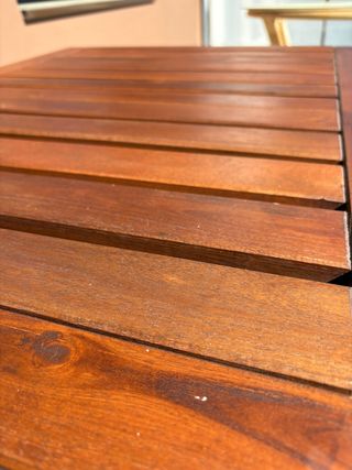 Mesa plegable jardín de madera. IKEA