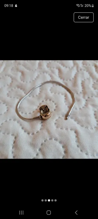 Pulsera Pandora Oro y Plata pequeña Essence