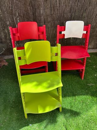 Sillas Stokke (Trío) Rojas y Verde