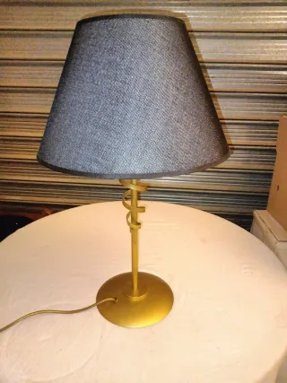 Lampada oro metallo tessuto anni 90