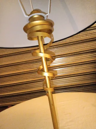 Lampada oro metallo tessuto anni 90