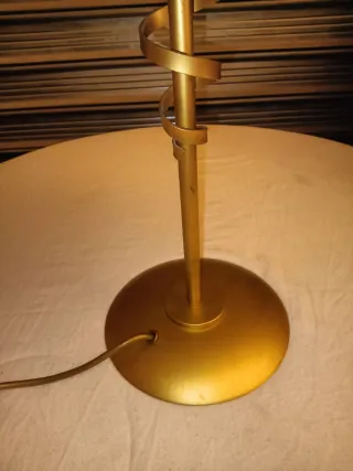 Lampada oro metallo tessuto anni 90