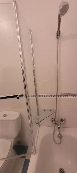 Mampara de ducha cristal y metal