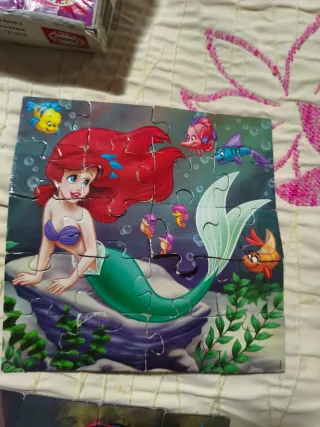 4 Puzzles Disney Princesas 16x16cm