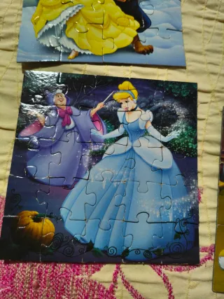 4 Puzzles Disney Princesas 16x16cm