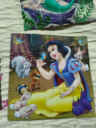 4 Puzzles Disney Princesas 16x16cm