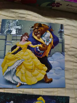 4 Puzzles Disney Princesas 16x16cm