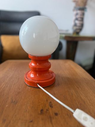 Lámpara de mesa vintage naranja