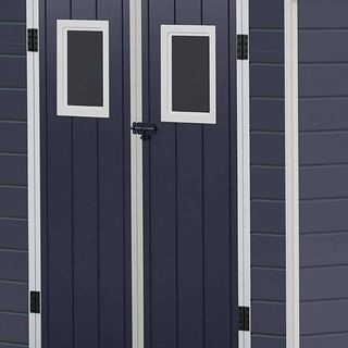 Caseta jardín resina con suelo 6,99 m²  Zoe C gris