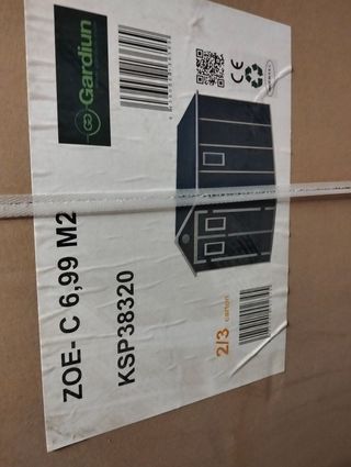 Caseta jardín resina con suelo 6,99 m²  Zoe C gris