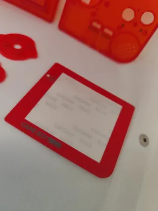 Carcasa Gameboy Pocket Roja Transparente