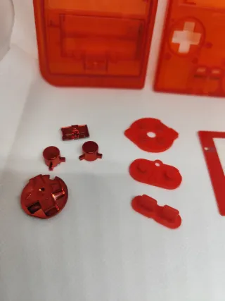 Carcasa Gameboy Pocket Roja Transparente