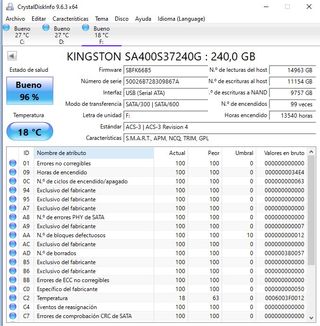 Disco duro SSD 240GB KINGSTON SA400S37240G