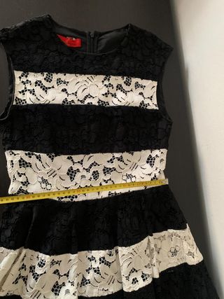 Vestido Vintage Carolina Herrera Negro/Blanco