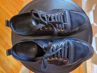 Zapatillas Versace Piel y Ante Negro