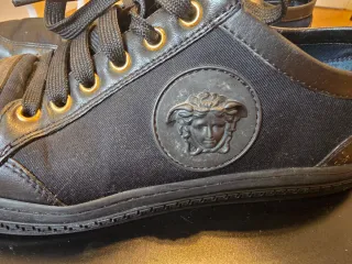 Zapatillas Versace Piel y Ante Negro