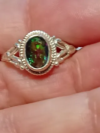 Anillo Plata Ley topacio místico