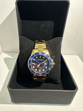 Reloj Gatsby Azul y Dorado