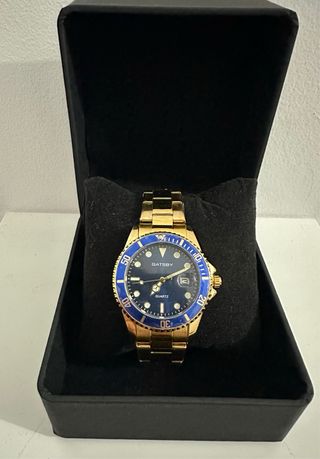 Reloj Gatsby Azul y Dorado