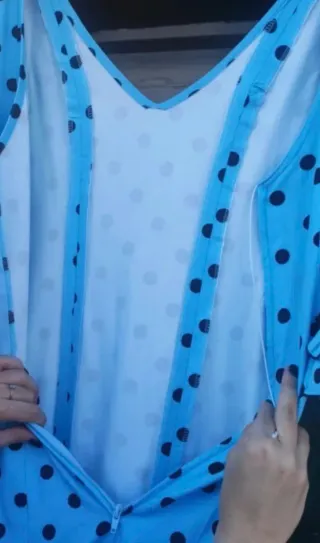 Traje de flamenca canastero azul y negro